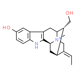 ChemSpider 2D Image | (15alpha,19E)-10,17-Dihydroxy-4-methylsarpagan-4-ium | C20H25N2O2