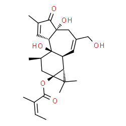ChemSpider 2D Image | 12-Deoxyphorbol-13-angelate | C25H34O6