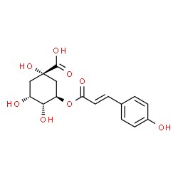 ChemSpider 2D Image | trans-5-O-(4-coumaroyl)-D-quinic acid | C16H18O8