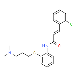 ChemSpider 2D Image | (2E)-3-(2-Chlorophenyl)-N-(2-{[3-(dimethylamino)propyl]sulfanyl}phenyl)acrylamide | C20H23ClN2OS