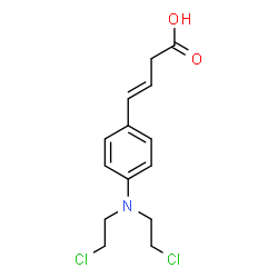 ChemSpider 2D Image | (3E)-4-{4-[Bis(2-chloroethyl)amino]phenyl}-3-butenoic acid | C14H17Cl2NO2