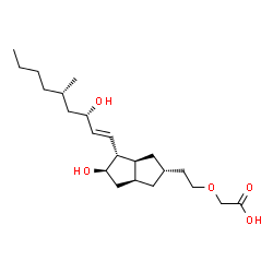 ChemSpider 2D Image | (2-{(2R,3aS,4R,5R,6aS)-5-Hydroxy-4-[(1E,3S,5S)-3-hydroxy-5-methyl-1-nonen-1-yl]octahydro-2-pentalenyl}ethoxy)acetic acid | C22H38O5