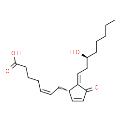 ChemSpider 2D Image | (5Z,12Z,15S)-15-Hydroxy-11-oxoprosta-5,9,12-trien-1-oic acid | C20H30O4