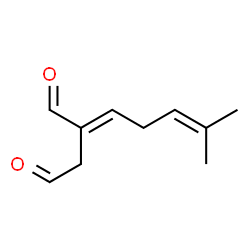 ChemSpider 2D Image | (2E)-2-(4-Methyl-3-penten-1-ylidene)succinaldehyde | C10H14O2