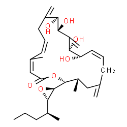 ChemSpider 2D Image | (9S,10S,12S,13S,14Z,19S,20R)-9,10,12,13-Tetrahydroxy-4,19-dimethyl-8,11,17-tris(methylene)-20-{(2R,3S)-3-[(2S)-2-pentanyl]-2-oxiranyl}oxacycloicosa-3,5,14-trien-2-one | C31H46O7
