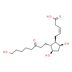 ChemSpider 2D Image | (3Z)-5-[(1R,2R,3R,5S)-3,5-Dihydroxy-2-(8-hydroxy-3-oxooctyl)cyclopentyl]-3-pentenoic acid | C18H30O6