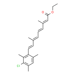 ChemSpider 2D Image | Ethyl (2E,4E,6E,8E)-9-(3-chloro-2,4,6-trimethylphenyl)-3,7-dimethyl-2,4,6,8-nonatetraenoate | C22H27ClO2