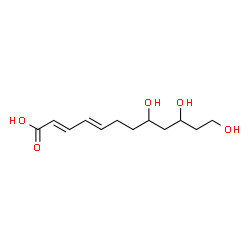 ChemSpider 2D Image | (2E,4E)-8,10,12-Trihydroxy-2,4-dodecadienoic acid | C12H20O5