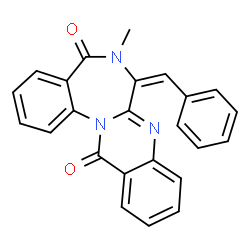 ChemSpider 2D Image | (7E)-7-Benzylidene-6-methyl-6,7-dihydroquinazolino[3,2-a][1,4]benzodiazepine-5,13-dione | C24H17N3O2