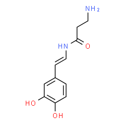 ChemSpider 2D Image | N-[(E)-2-(3,4-Dihydroxyphenyl)vinyl]-beta-alaninamide | C11H14N2O3