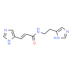ChemSpider 2D Image | (2E)-3-(1H-Imidazol-5-yl)-N-[2-(1H-imidazol-5-yl)ethyl]acrylamide | C11H13N5O