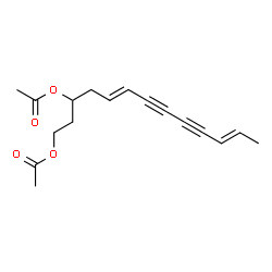 ChemSpider 2D Image | 5,11-Tridecadiene-7,9-diyne-1,3-diol, diacetate | C17H20O4