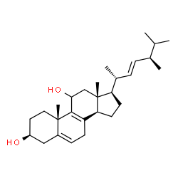 ChemSpider 2D Image | (3beta,22E)-Ergosta-5,8,22-triene-3,11-diol | C28H44O2