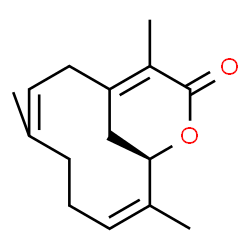 ChemSpider 2D Image | (9R)-4,8,12-Trimethyl-10-oxabicyclo[7.3.1]trideca-1(12),3,7-trien-11-one | C15H20O2