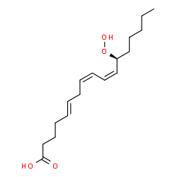ChemSpider 2D Image | (5E,8Z,10Z,12S)-12-Hydroperoxy-5,8,10-heptadecatrienoic acid | C17H28O4
