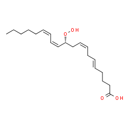 ChemSpider 2D Image | (5E,8Z,11R,12Z,14Z)-11-Hydroperoxy-5,8,12,14-icosatetraenoic acid | C20H32O4