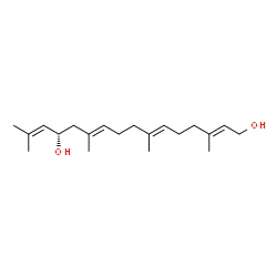 ChemSpider 2D Image | (2E,6E,10E,13S)-3,7,11,15-Tetramethyl-2,6,10,14-hexadecatetraene-1,13-diol | C20H34O2