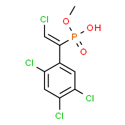 ChemSpider 2D Image | Methyl hydrogen [(Z)-2-chloro-1-(2,4,5-trichlorophenyl)vinyl]phosphonate | C9H7Cl4O3P