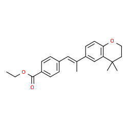 ChemSpider 2D Image | Ethyl 4-(2-(3,4-dihydro-4,4-dimethyl-2H-1-benzopyran-6-yl)-1-propenyl)benzoate | C23H26O3