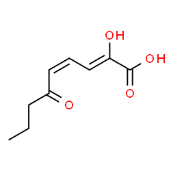 ChemSpider 2D Image | (2Z,4Z)-2-Hydroxy-6-oxo-2,4-nonadienoic acid | C9H12O4