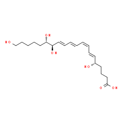 ChemSpider 2D Image | 20-Hydroxylipoxin B4 | C20H32O6