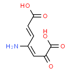 ChemSpider 2D Image | (2E,4E)-4-Amino-6-oxo-2,4-heptadienedioic acid | C7H7NO5