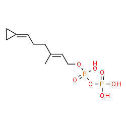 ChemSpider 2D Image | (2E)-6-Cyclopropylidene-3-methyl-2-hexen-1-yl trihydrogen diphosphate | C10H18O7P2