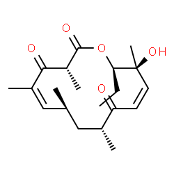 ChemSpider 2D Image | (3R,5Z,7S,9R,11Z,13S,14R)-14-Ethyl-13-hydroxy-3,5,7,9,13-pentamethyloxacyclotetradeca-5,11-diene-2,4,10-trione | C20H30O5