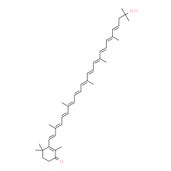 ChemSpider 2D Image | beta,psi-Caroten-4-one, 3',4'-didehydro-1',2'-dihydro-1'-hydroxy- | C40H54O2