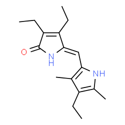 ChemSpider 2D Image | (5Z)-3,4-Diethyl-5-[(4-ethyl-3,5-dimethyl-1H-pyrrol-2-yl)methylene]-1,5-dihydro-2H-pyrrol-2-one | C17H24N2O