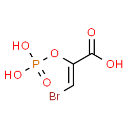 ChemSpider 2D Image | (2Z)-3-Bromo-2-(phosphonooxy)acrylic acid | C3H4BrO6P