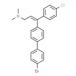 ChemSpider 2D Image | 1-(4'-bromo-4-biphenylyl)-1-(4-chlorophenyl)-3-dimethylaminoprop-1-ene | C23H21BrClN