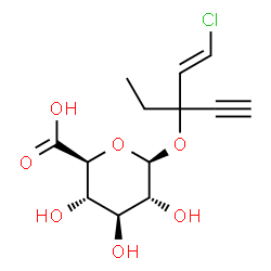 ChemSpider 2D Image | (1E)-1-Chloro-3-ethyl-1-penten-4-yn-3-yl beta-D-glucopyranosiduronic acid | C13H17ClO7