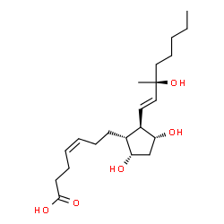 ChemSpider 2D Image | (4Z,9alpha,11alpha,13E,15S)-9,11,15-Trihydroxy-15-methylprosta-4,13-dien-1-oic acid | C21H36O5