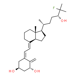 ChemSpider 2D Image | (1R,3S,5Z,7E,24R)-25-Fluoro-9,10-secocholesta-5,7,10-triene-1,3,24-triol | C27H43FO3