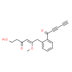 ChemSpider 2D Image | (4Z)-1-Hydroxy-5-methoxy-6-[2-(2,4-pentadiynoyl)phenyl]-4-hexen-3-one | C18H16O4