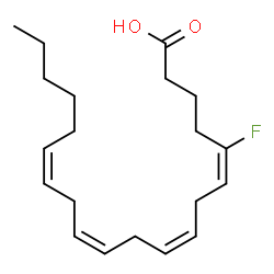 ChemSpider 2D Image | (5E,8Z,11Z,14Z)-5-Fluoro-5,8,11,14-icosatetraenoic acid | C20H31FO2