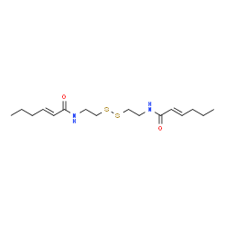 ChemSpider 2D Image | bis(2-(2-hexenoylamino)ethyl) disulfide | C16H28N2O2S2