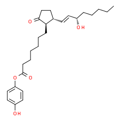 ChemSpider 2D Image | 4-Hydroxyphenyl (13E,15S)-15-hydroxy-9-oxoprost-13-en-1-oate | C26H38O5