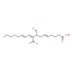 ChemSpider 2D Image | (5E,9Z,11E)-9-Acetyl-8-formyl-5,9,11-heptadecatrienoic acid | C20H30O4