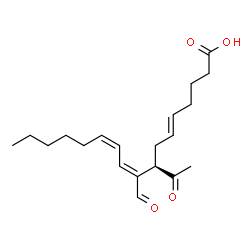 ChemSpider 2D Image | (5E,8R,9E,11Z)-8-Acetyl-9-formyl-5,9,11-heptadecatrienoic acid | C20H30O4