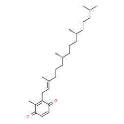 ChemSpider 2D Image | 2-Methyl-3-[(2E,7R,11R)-3,7,11,15-tetramethyl-2-hexadecen-1-yl]-1,4-benzoquinone | C27H44O2