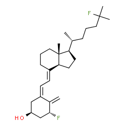 ChemSpider 2D Image | (1R,3S,5Z,7E)-1,25-Difluoro-9,10-secocholesta-5,7,10-trien-3-ol | C27H42F2O