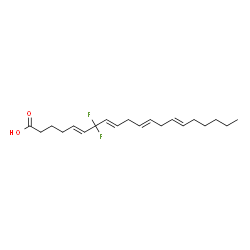 ChemSpider 2D Image | (5E,8E,11E,14E)-7,7-Difluoro-5,8,11,14-icosatetraenoic acid | C20H30F2O2