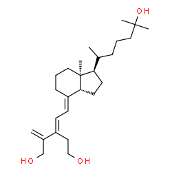 ChemSpider 2D Image | (3E)-3-[(2E)-2-{(1R,3aR,7aS)-1-[(2R)-6-Hydroxy-6-methyl-2-heptanyl]-7a-methyloctahydro-4H-inden-4-ylidene}ethylidene]-2-methylene-1,5-pentanediol | C26H44O3
