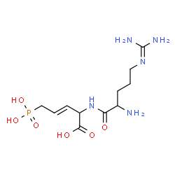 ChemSpider 2D Image | (3E)-2-{[N~5~-(Diaminomethylene)ornithyl]amino}-5-phosphono-3-pentenoic acid | C11H22N5O6P
