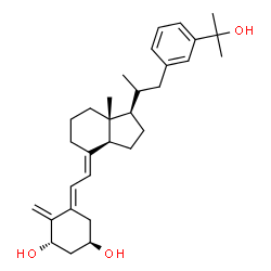ChemSpider 2D Image | (1R,3S,5E)-5-{(2E)-2-[(1R,3aS,7aR)-1-{(2R)-1-[3-(2-Hydroxy-2-propanyl)phenyl]-2-propanyl}-7a-methyloctahydro-4H-inden-4-ylidene]ethylidene}-4-methylene-1,3-cyclohexanediol | C31H44O3