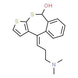 ChemSpider 2D Image | (4E)-4-[3-(Dimethylamino)propylidene]-4,9-dihydrothieno[2,3-c][2]benzothiepin-9-ol | C17H19NOS2