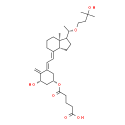ChemSpider 2D Image | 5-{[(1S,3S,5E,7E,9xi,13alpha,14beta,17xi,20S)-1-Hydroxy-20-(3-hydroxy-3-methylbutoxy)-9,10-secopregna-5,7,10-trien-3-yl]oxy}-5-oxopentanoic acid | C31H48O7