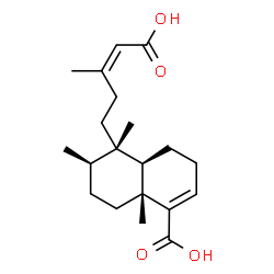 ChemSpider 2D Image | (4aR,5S,6R,8aR)-5-[(3Z)-4-Carboxy-3-methyl-3-buten-1-yl]-5,6,8a-trimethyl-3,4,4a,5,6,7,8,8a-octahydro-1-naphthalenecarboxylic acid | C20H30O4